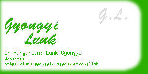 gyongyi lunk business card
